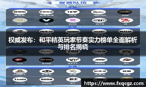 权威发布：和平精英玩家节奏实力榜单全面解析与排名揭晓
