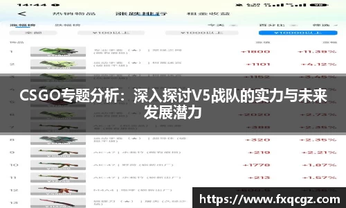 CSGO专题分析：深入探讨V5战队的实力与未来发展潜力