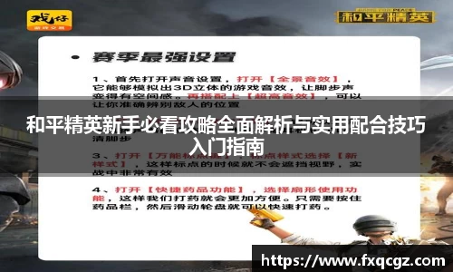 和平精英新手必看攻略全面解析与实用配合技巧入门指南